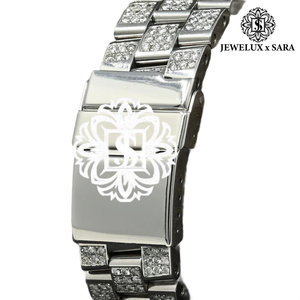 Montre Hip Hop en Moissanite et Diamants avec Finition en Acier Inoxydable de Luxe pour Influenceurs et Performers de la Mode Streetwear – En Vente - Product Image 6