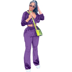 ชุดวอร์ม2ชิ้นกางเกงขาบานสำหรับผู้หญิงชุดวอร์ม2ชิ้นสำหรับฤดูหนาวชุด2025ใหม่ล่าสุด - Product Image 2