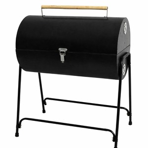Parrilla de Carbón Portátil Plegable de Acero Inoxidable Plateado Moderno de Primera Calidad para 3-5 Personas con Encendido Electrónico y Sensor de Oxígeno - Product Image 1