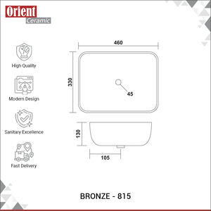 Venta Exclusiva de Lavabo de Sobremesa Higiénico de Diseño Moderno, Hecho en India, de Alta Calidad, para Uso en Baños de Hogares y Hoteles - Product Image 3