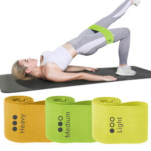 Lot de bandes de résistance en boucle avec logo personnalisé, en tissu polyester durable et antidérapant, pour les fessiers et les hanches - Product Image 1