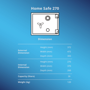 Caja Fuerte de Seguridad para el Hogar, Modelo 270, Fabricada en Acero, con Cerradura Digital Electrónica sin Llave y Llave de Emergencia para Hogar y Oficina - Product Image 4