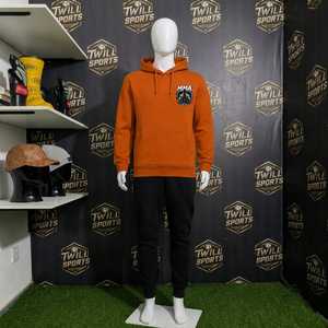 Sudadera con Capucha Personalizada con Logotipo de MMA para Hombre, Color Naranja, Corte Regular, Diseño con Bolsillos, Ropa Casual de Invierno, Antiarrugas, 100% - Product Image 5