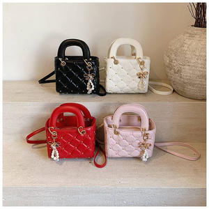 New Women's Handbags Women's High-grade Diamond Embroidery Pearl Portable Bucket Bag Single Shoulder Messenger Bag - Product Image 3