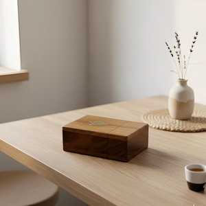 Caja de cartas de lujo de madera con incrustaciones de latón, decoración para el hogar, adorno para sala de estar, mesa interior, pieza de arte para regalo. - Product Image 1