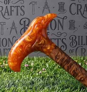 Billion Of Crafts Premium <b>Resin</b> Walking Stick Handmade Artistic Cane <b>Sculpted</b> Handle High Gloss Finish - Product Image 2