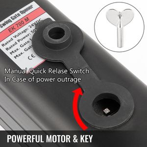 Apriscatole elettrico da 80W apriporta automatico a oscillazione singola apriporta da 18 piedi con velocità da 16 Mm/s Kit completo Push/Pull-to-Open telecomando per garage - Product Image 2