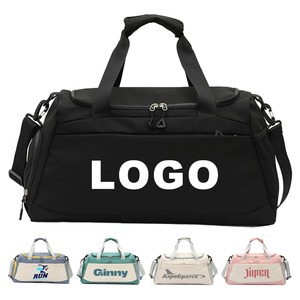 Bolsa de Gimnasio de Viaje Ligera de Poliéster, Resistente al Desgaste, para Distancias Cortas, con Cierre, Diseño Moderno e Impermeable, con Letras, para Hombre - Product Image 1