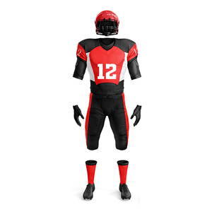 Uniforme de football américain personnalisé de qualité supérieure en gros / Tenue d'équipe 100 % polyester imprimée par sublimation à séchage rapide avec taille élastique - Product Image 1