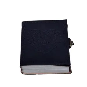 Handgefertigtes echtes Leder einfarbiges gebundenes Tagebuch Notizbuch als Geschenk