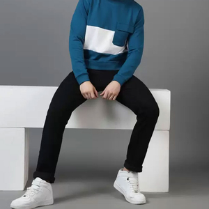 Sweat-shirt respirant doublé à col roulé pour homme, 100 % coton, imprimé numérique motif dessin animé, vente en gros, nouvelle collection - Product Image 4