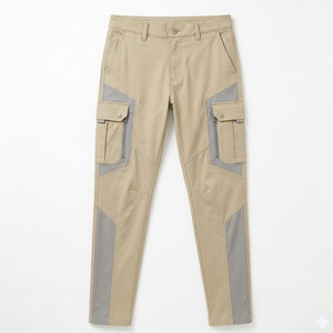 Pakistan Factory Direct Top Selling New Arrival Men Cargo Pants Washed Multi Pocket Design <b>Plain</b> Solid Color Men's Pants - Product Image 1