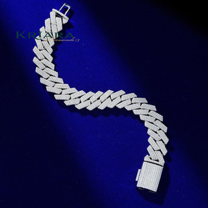 Pulsera de Diamantes Cultivados en Laboratorio, Oro Blanco 925, Chapado en Rodio, Corte Brillante Redondo, Lujosa, Unisex, para Uso Diario - Product Image 2