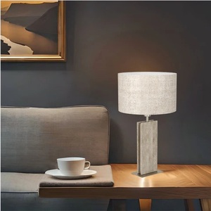 Luxury <b>Marble</b> <b>Table</b> Lamp With Sleek Geometric Silhouette Elegant Drum Shade And Contemporary Designer Home Appeal - Product Image 3