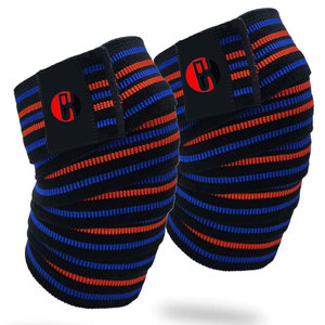 New Arrival Gym Fitness Compression Weightlifting <b>Knee</b> Wraps Lightweight Durable Adjustable Gym <b>Knee</b> Wraps By Burhan Sports - Product Image 1