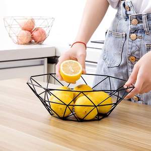 Corbeille à fruits moderne en fil métallique, panier à fruits en fer forgé pour comptoir de cuisine, centre de table, décoration intérieure et rangement - Product Image 6