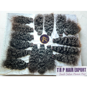 Extensiones de cabello Remy virgen Natural de trama Genius, los mejores mechones de cabello de templo indio crudo sin procesar, cabello trenzado de un solo donante - Product Image 4