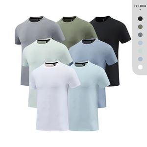 Nouveau T-shirt pour homme, best-seller, couleur unie, faible MOQ, respirant, manches courtes, coupe ample, décontracté, 100% polyester, dernier design - Product Image 5