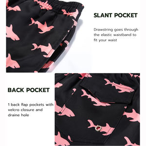 Pantalones Cortos de Playa para Hombre, Más Vendidos, 100% Poliéster, Cintura Elástica Informal, Bolsillos Laterales, Secado Rápido, Cierre con Cordón, para la Playa - Product Image 4