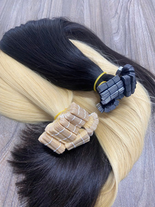 Zenohair Extensions de cheveux 100% naturels Remy vietnamiens lisses ondulés à bandes adhésives PU 100g décolorées 2026 - Product Image 6