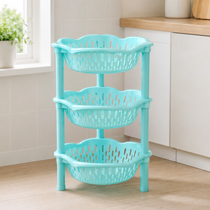 Lot de 3 Chariots de Rangement Pliables Écologiques en Plastique pour Épices, Organisateur Polyvalent pour Cuisine, Bureau, Salle de Bain, Maison – Portable et Durable - Product Image 4