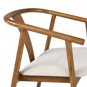 Fauteuil de salle à manger en teck massif de haute qualité avec coussin, chaise de salle à manger moderne et légère pour appartement, écologique, idéal pour l'hôtellerie - Product Image 6