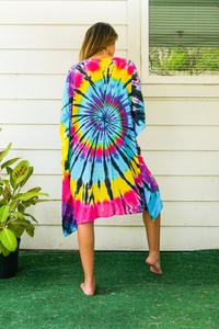Women's Plus Size Casual Dresses Hand-Tie Dye <b>Kaftan</b> Boho Abaya Beach Cover <b>Summer</b> Straight Silhouette Ankle-Length V-neck - Product Image 4