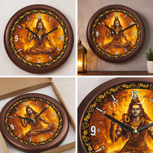 Modern <b>Silent</b> Quartz Lord Shiva Wall <b>Clock</b> Spiritual Home Decor Mahadev Design Promotional Office Products Christmas New Year - Product Image 2