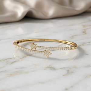 1.40CTW Round Pave-<b>Set</b> Diamond <b>Bangle</b> Cuff Bracelet - Product Image 1