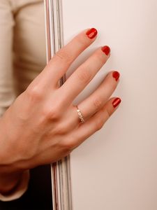 Minimalist Round Brilliant Cut Diamond Five Stone <b>Ring</b> Lab Grown 14K Solid Gold Anniversary Party Gift for Perfect Jewelry - Product Image 2