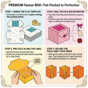 Eco-Friendly <b>Small</b> Party Favor <b>Boxes</b> for Weddings Birthdays & Events-Foldable Handmade Gift Packaging for Candy & Treats - Product Image 6