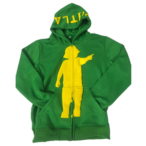 Sudadera con capucha personalizada al por mayor 2026, 100% algodón, forro polar grueso de 500 g/m², con cremallera, estampado en relieve, logotipo personalizado, para hombre - Product Image 1