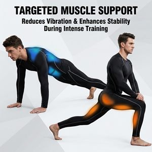 Men Long Sleeve Compression Set Thermal Base <b>Layer</b> <b>Top</b> Pants Wholesale Supplier - Product Image 4