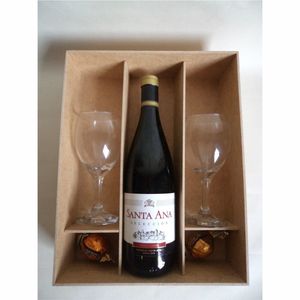 Caja de Regalo de Vino de Madera de Pino de Lujo con Tapa Deslizante de Acrílico, Caja Decorativa de Madera para una Sola Botella, para Bodas y Regalos Corporativos - Product Image 2
