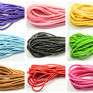 เชือกหนังเย็บแบบกลมสำหรับทำสร้อยข้อมือ มีหลายสี บรรจุแบบม้วน อุปกรณ์ทำเครื่องประดับ - Product Image 3