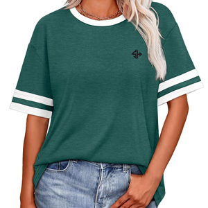 T-shirt pour femme, toucher doux, confortable, couleur unie, respirant, léger, décontracté, à porter au quotidien, service OEM. - Product Image 1