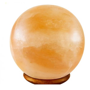 Lámpara de Sal del Himalaya Redonda Tallada en Material Orgánico, Decoración Ecológica para el Hogar, Decoración Feng Shui, Sian Enterprises - Product Image 6