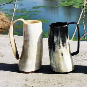 Natural Buffalo Horn Beer <b>Mug</b> Handmade Drinking Ale Tankard Viking Style Horn <b>Mug</b> Rustic <b>Large</b> Capacity <b>Mug</b> Eco Friendly Gift - Product Image 1