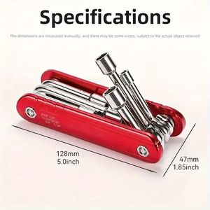 Chiave a Bussola Esagonale Pieghevole Portatile Mini in Acciaio Cromo-Vanadio, Multi-Utensile per Esterni, Regalo - Product Image 3