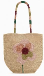 Sac fourre-tout brodé et perlé à la mode avec motifs décoratifs élégants - Product Image 3