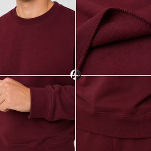 เสื้อสเวตเชิ้ตผู้ชายแบบสวมหัว เนื้อผ้านุ่มสบาย อุ่น อบอุ่น ขอบแขนและชายเสื้อแบบริบ คอเสื้อแบบคลาสสิก ทรงปกติ ใส่สบายและทนทาน - Product Image 5
