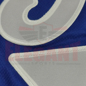 เสื้อเบสบอลสีน้ำเงิน, เสื้อกีฬาโพลีเอสเตอร์ 100%, คอวี, ผ้ายืดเล็กน้อย, โฟร์ซีซั่นส์, เสื้อกีฬาสวมใส่สบายๆ สำหรับกิจกรรมกลางแจ้ง - Product Image 5