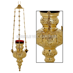 Lampe de veilleuse suspendue plaquée or |   Lampe suspendue en laiton pour sanctuarium d'église – DOUBLE VEE EXPORTS - Product Image 2