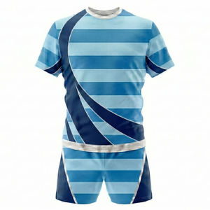 Conjunto de Uniforme de Rugby Personalizado, Antibacteriano, Transpirable, de Secado Rápido, Ecológico, Manga Corta, Ropa Deportiva de Equipo, Poliéster - Product Image 6
