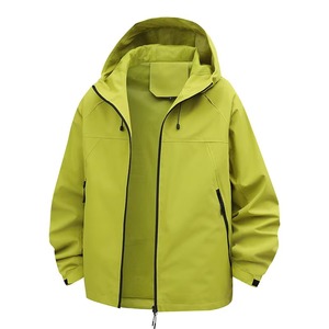 Chaqueta Impermeable con Capucha, Chaqueta Deportiva Ligera de Poliéster, Impermeable, Cortavientos, para Senderismo al Aire Libre - Product Image 6