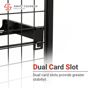 Indoor Sport Store Use <b>Metal</b> <b>Grid</b> Wall Panel Pickleball Paddle Rack Holder - Product Image 3