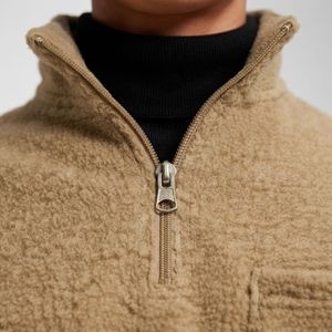 mens <b>sherpa</b> pullover hoodie with 500gsm fleece <b>fabric</b> private label service for independent retailers - Product Image 5
