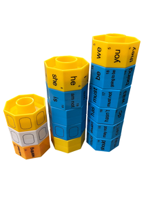 Bloques de Construcción de Gramática en Inglés para Niños, Personalizados OEM/ODM, Cilindros Hexagonales de Plástico para Aprender Palabras, Juguete Educativo - Product Image 3
