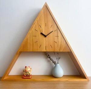 Modern Handmade Wooden <b>Digital</b> Wall <b>Clock</b> Solid Natural Wood Finish Battery Powered Home Decor – Made in Vietnam - Product Image 1