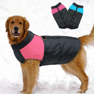 Gilet rembourré imperméable pour chien avec harnais intégré, manteau d'hiver matelassé chaud pour chien, veste pour animal de compagnie avec fermeture éclair dorsale, vente en gros - Product Image 1